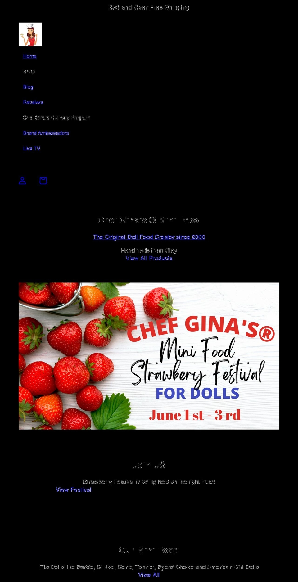 chefginas.com shopify website screenshot