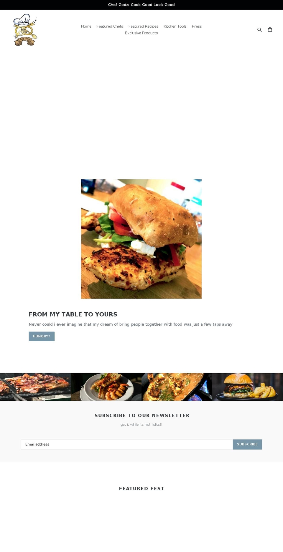 chefgodz.com — Shopify storefront screenshot