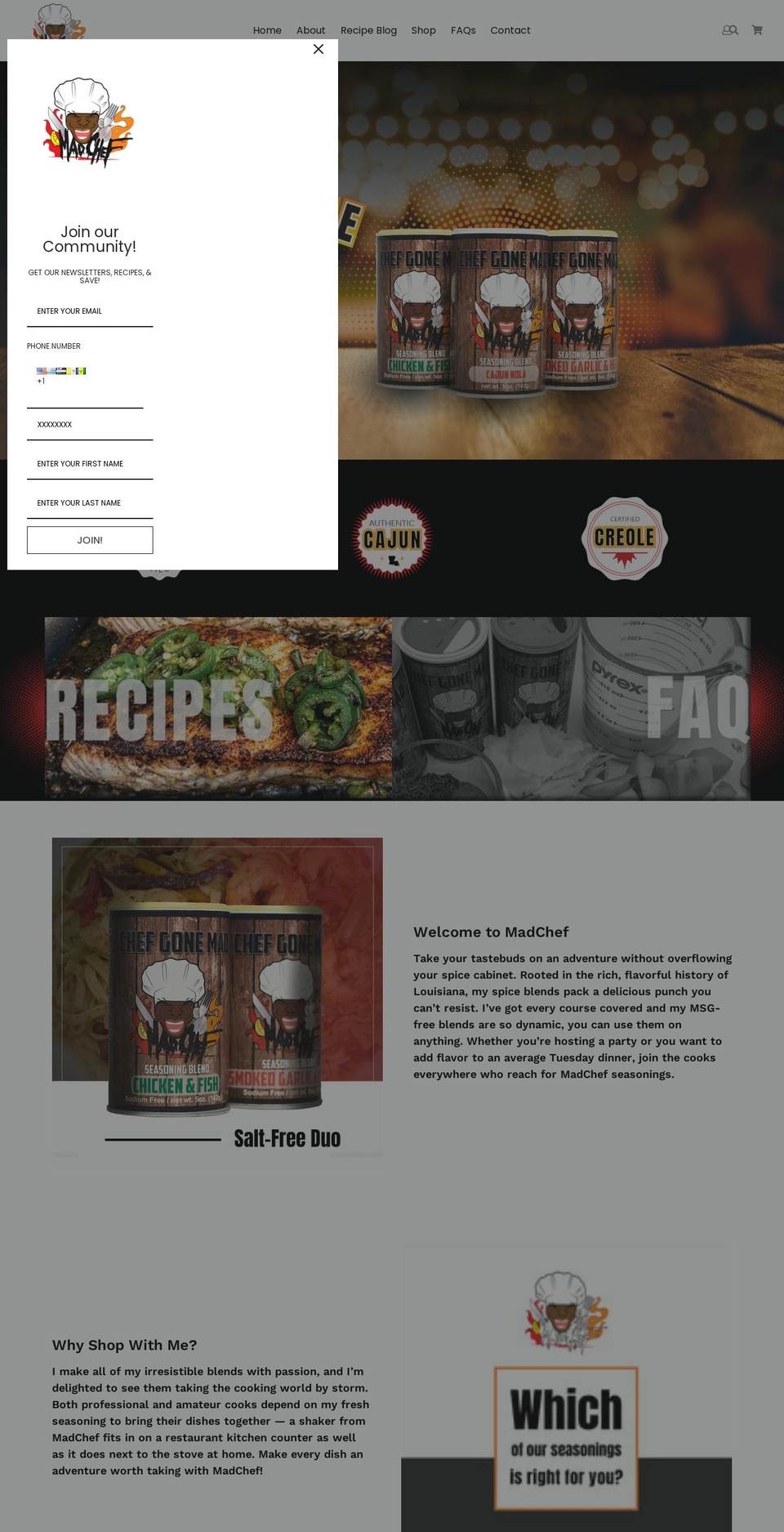 chefgonemad.com — Shopify storefront screenshot