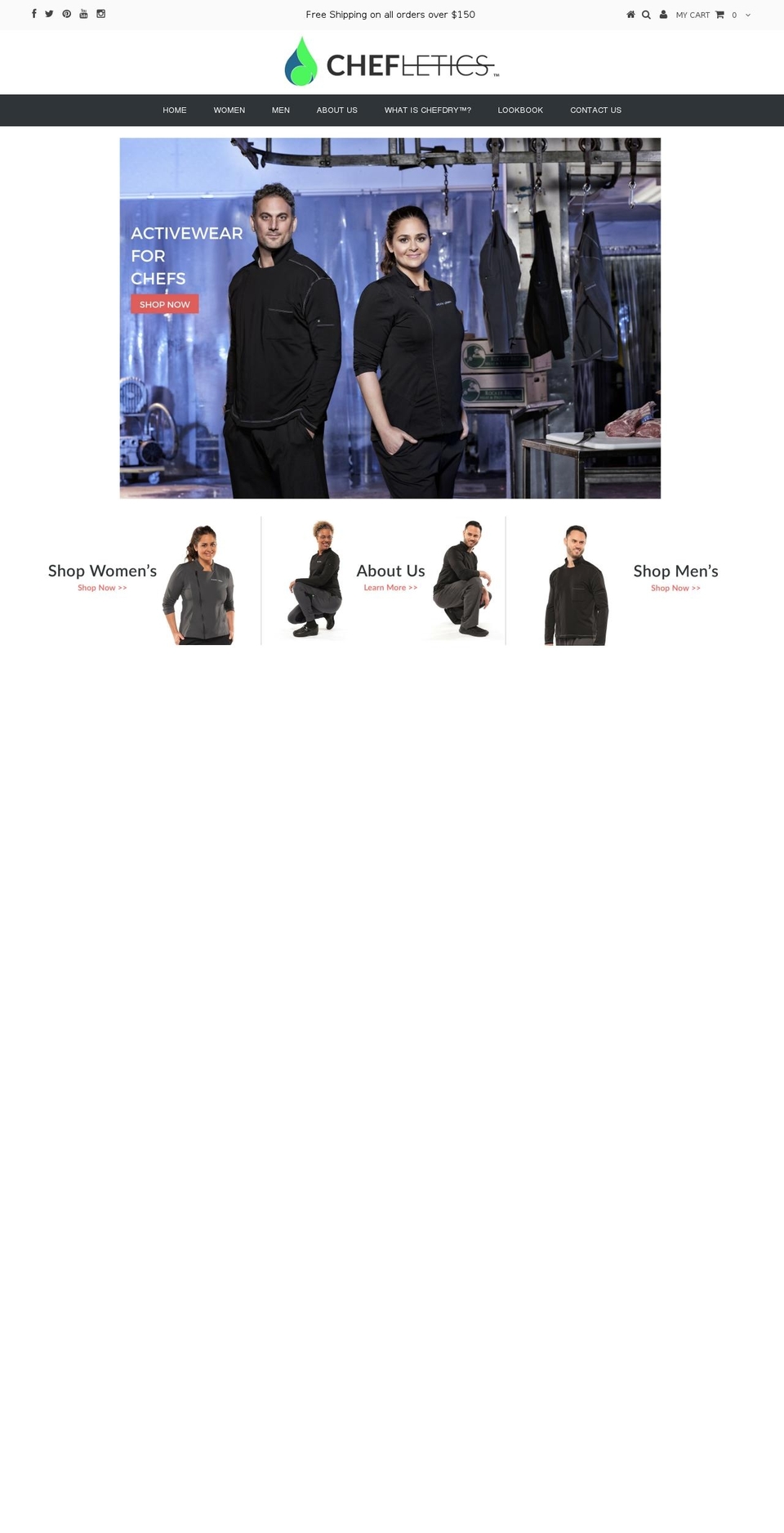 chefletics.com shopify website screenshot