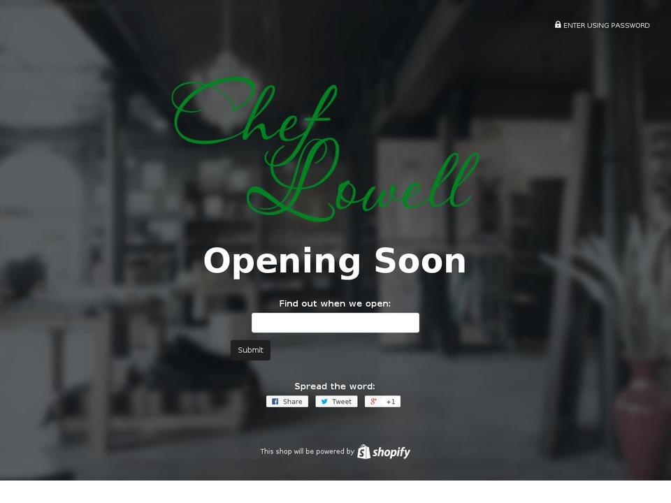 cheflowell.com shopify website screenshot