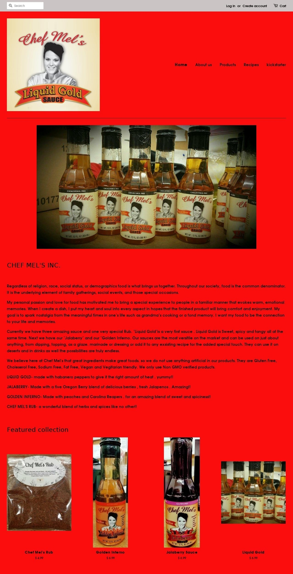 chefmels.com shopify website screenshot