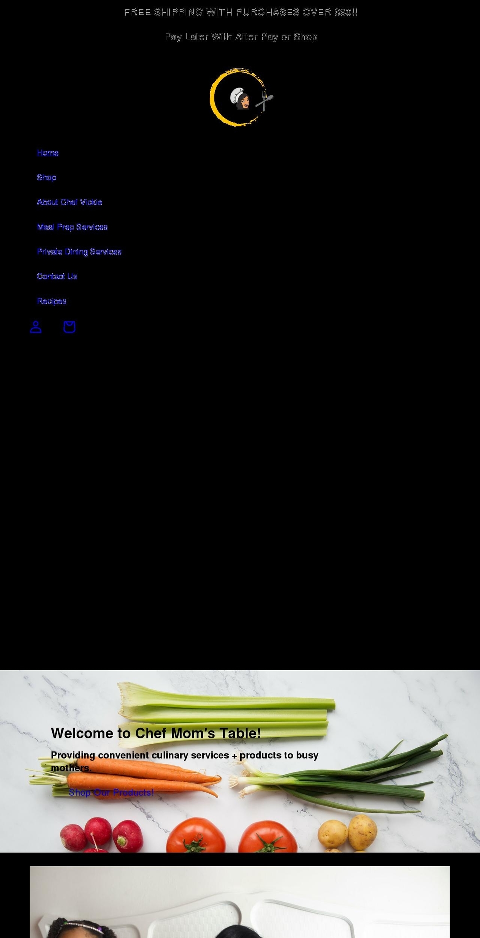 chefmomstable.com shopify website screenshot