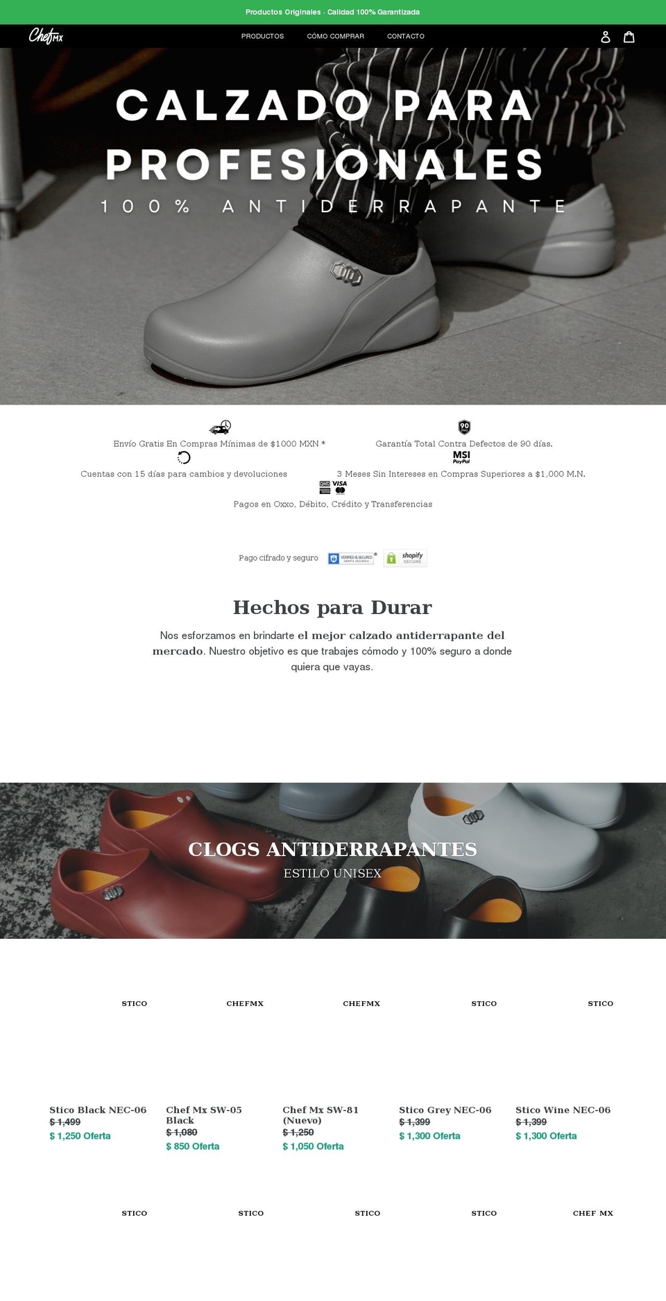 chefmx.com shopify website screenshot