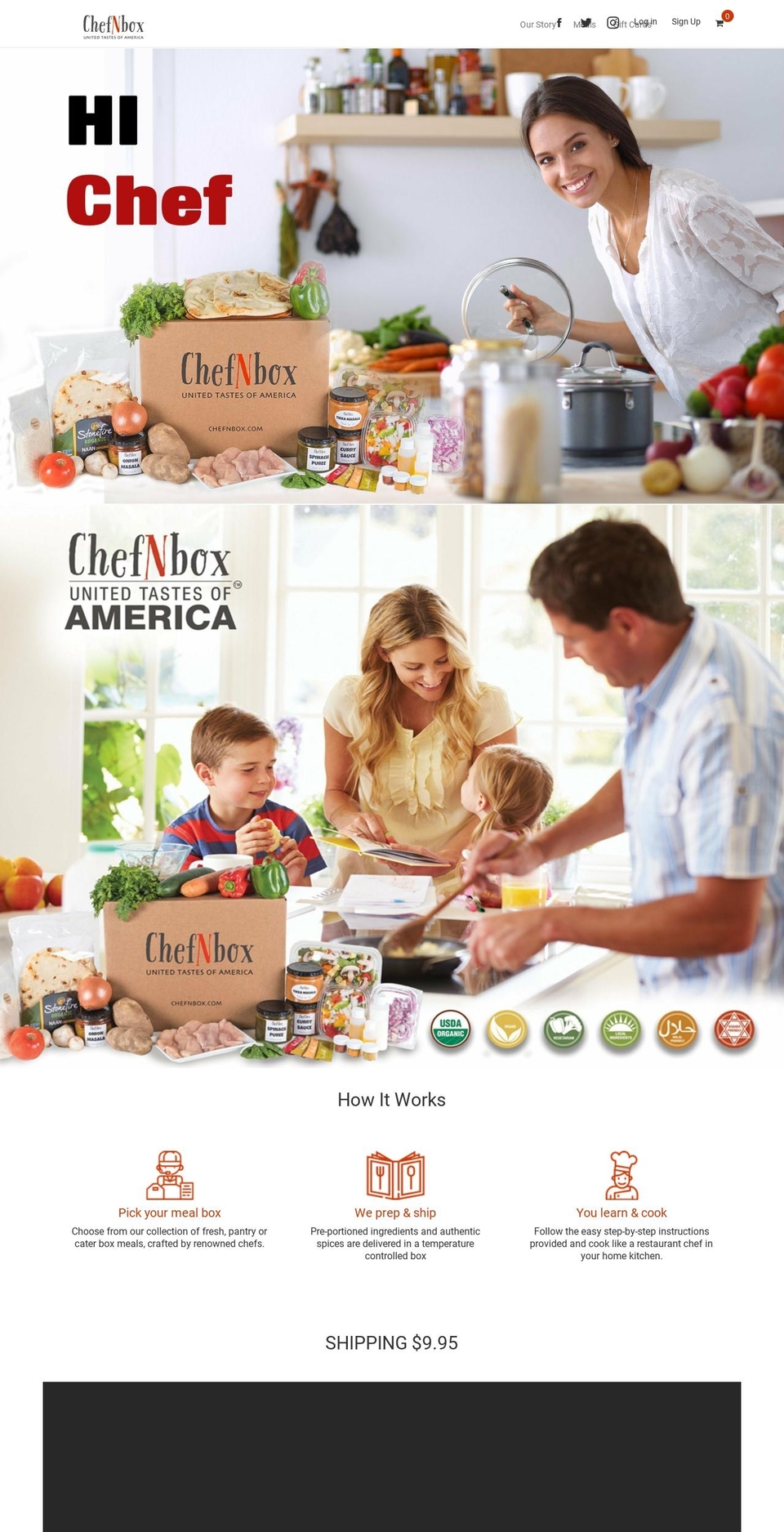 Made with ❤ by Arctic Grey V Shopify theme site example chefnbox.com