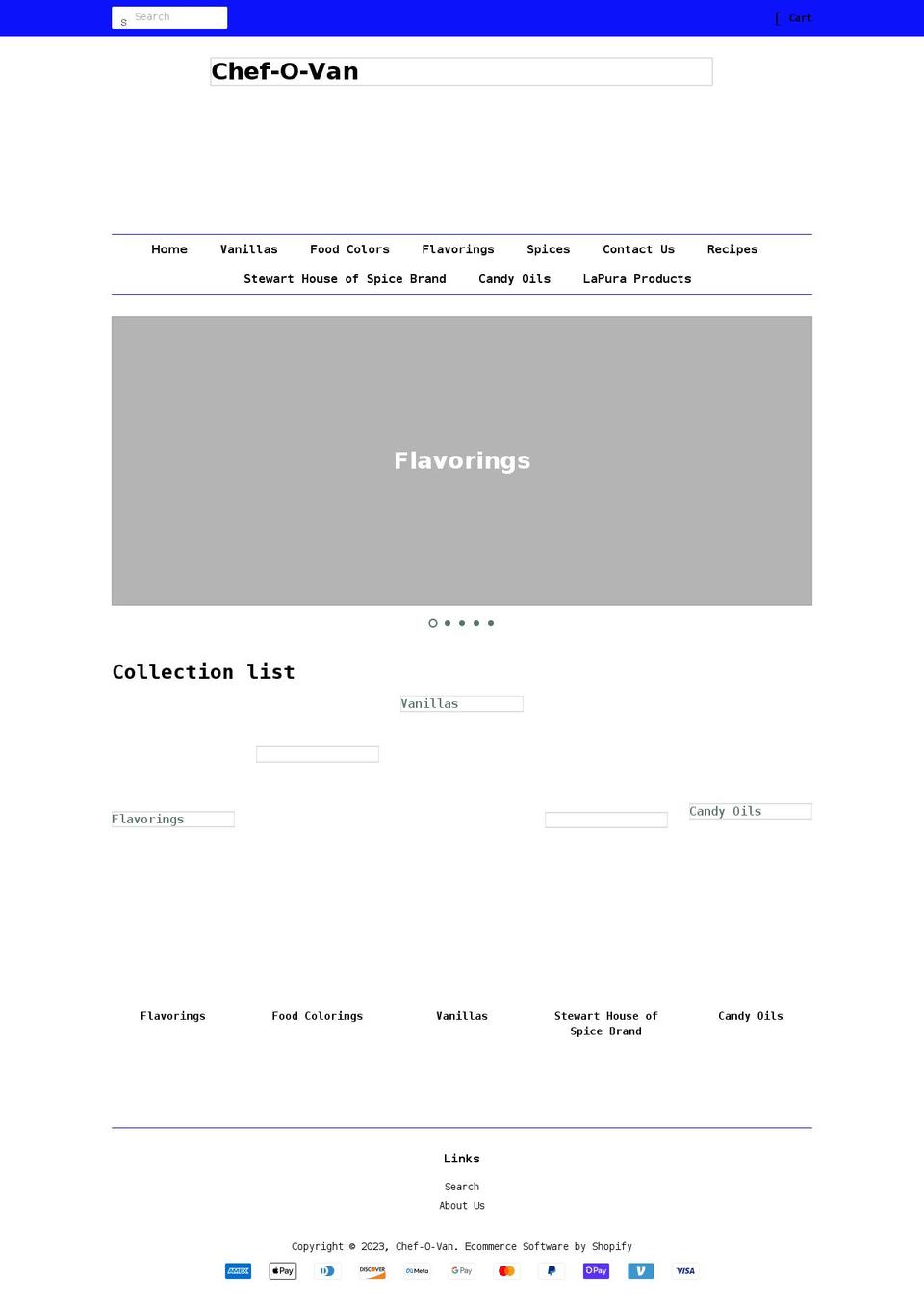 chefovan.com shopify website screenshot