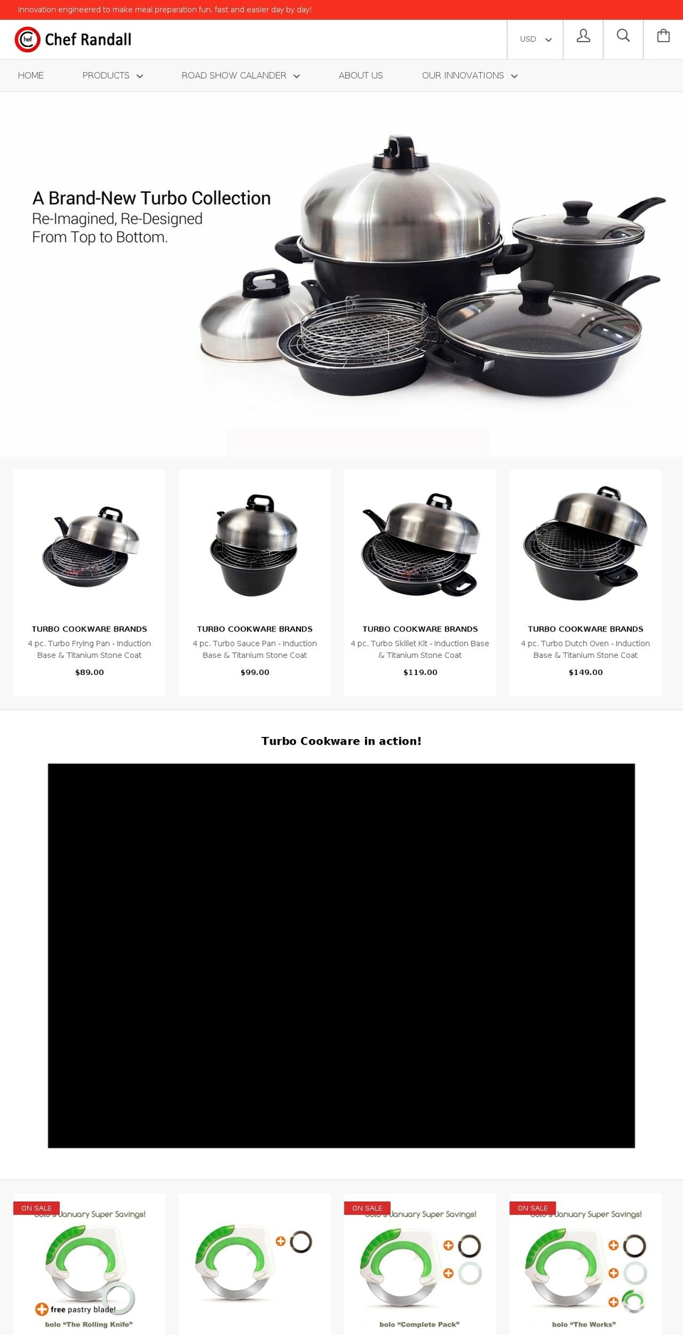 chefrandall.com shopify website screenshot