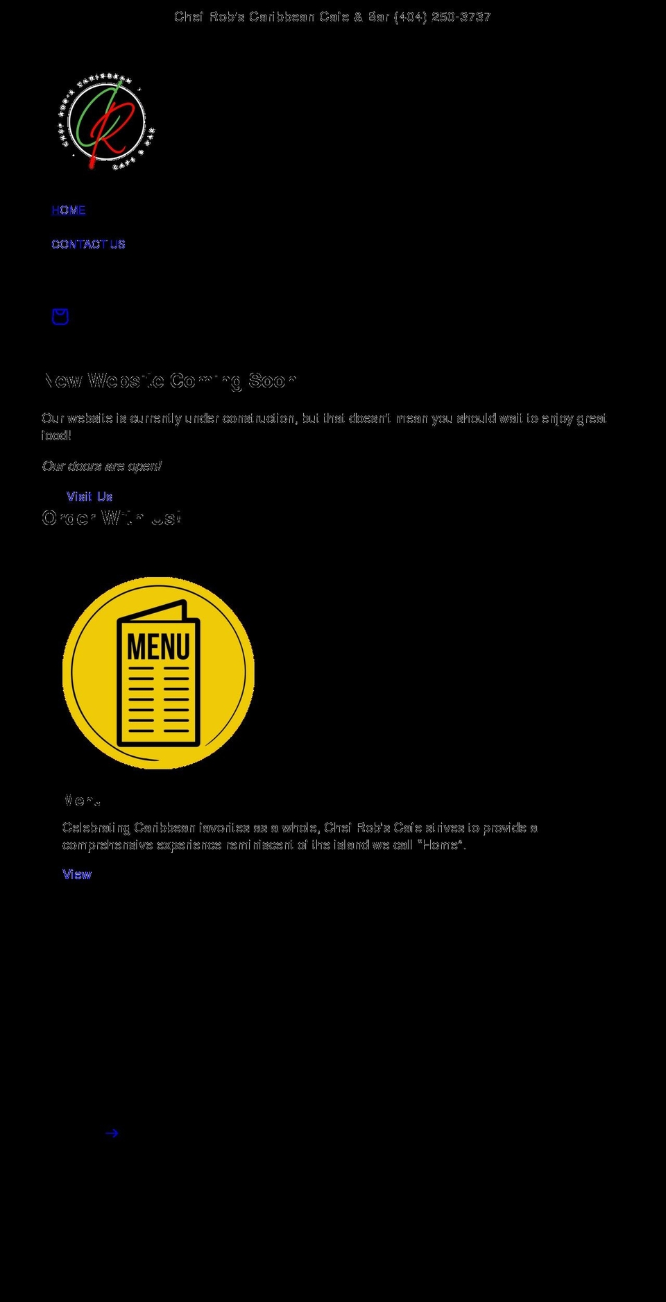 chefrobscafe.com shopify website screenshot
