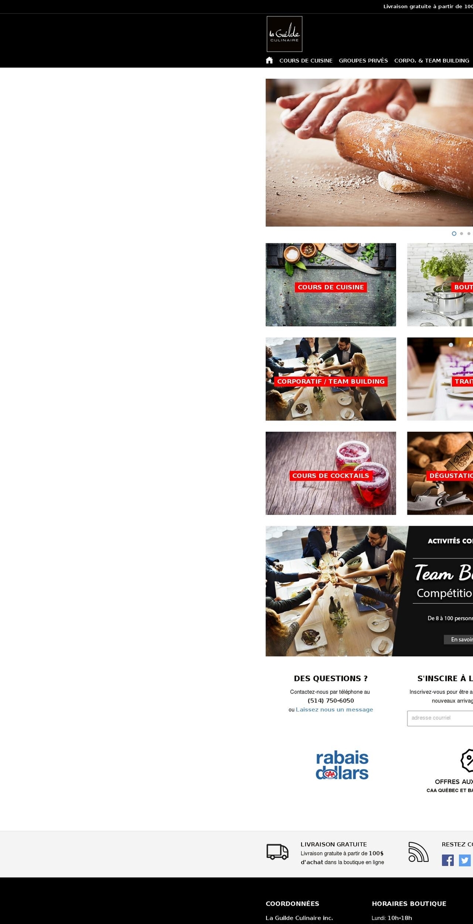 chefsmontreal.com — Shopify storefront screenshot