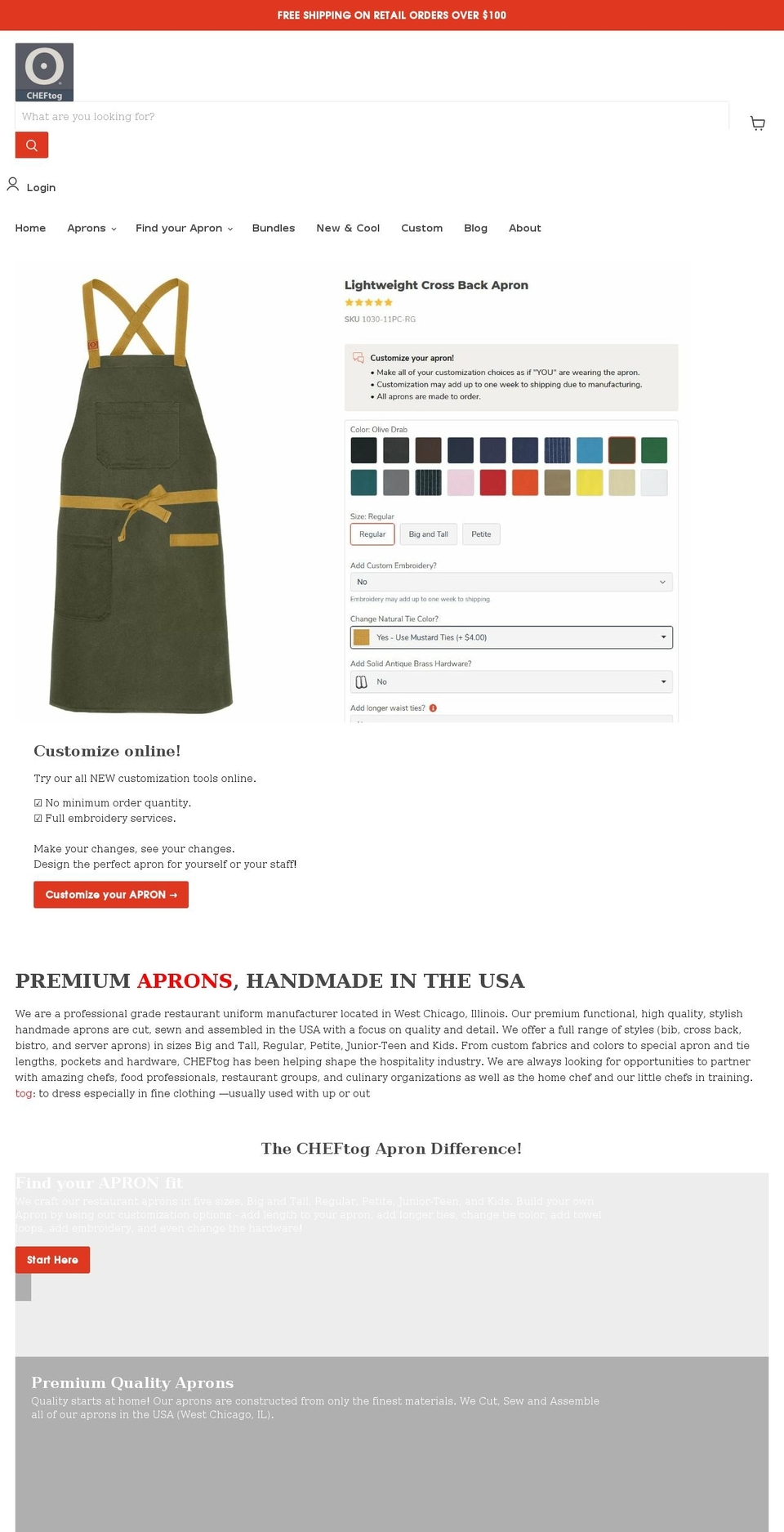 cheftog.com shopify website screenshot