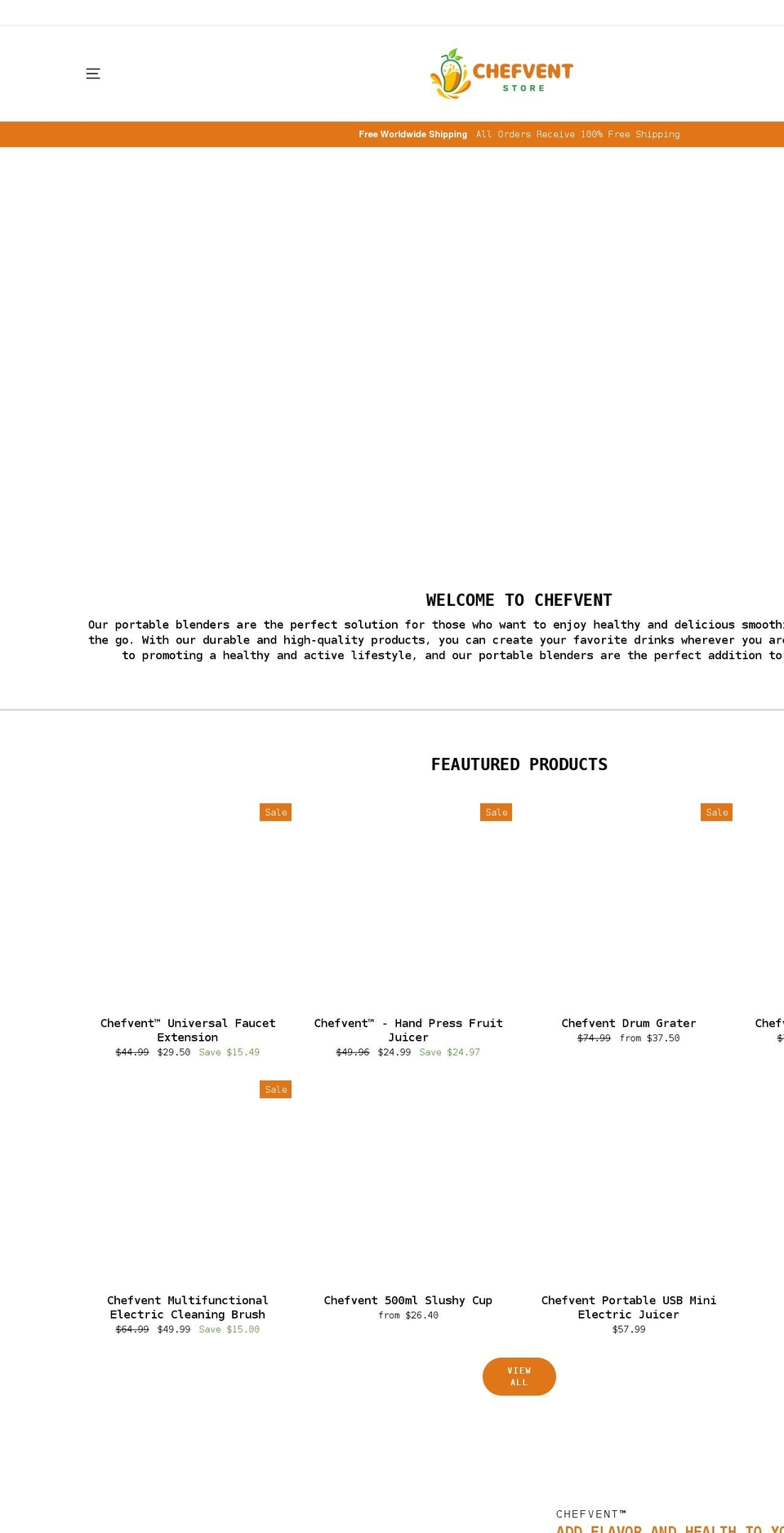 DROPSTORE ENG Shopify theme site example chefvent.com