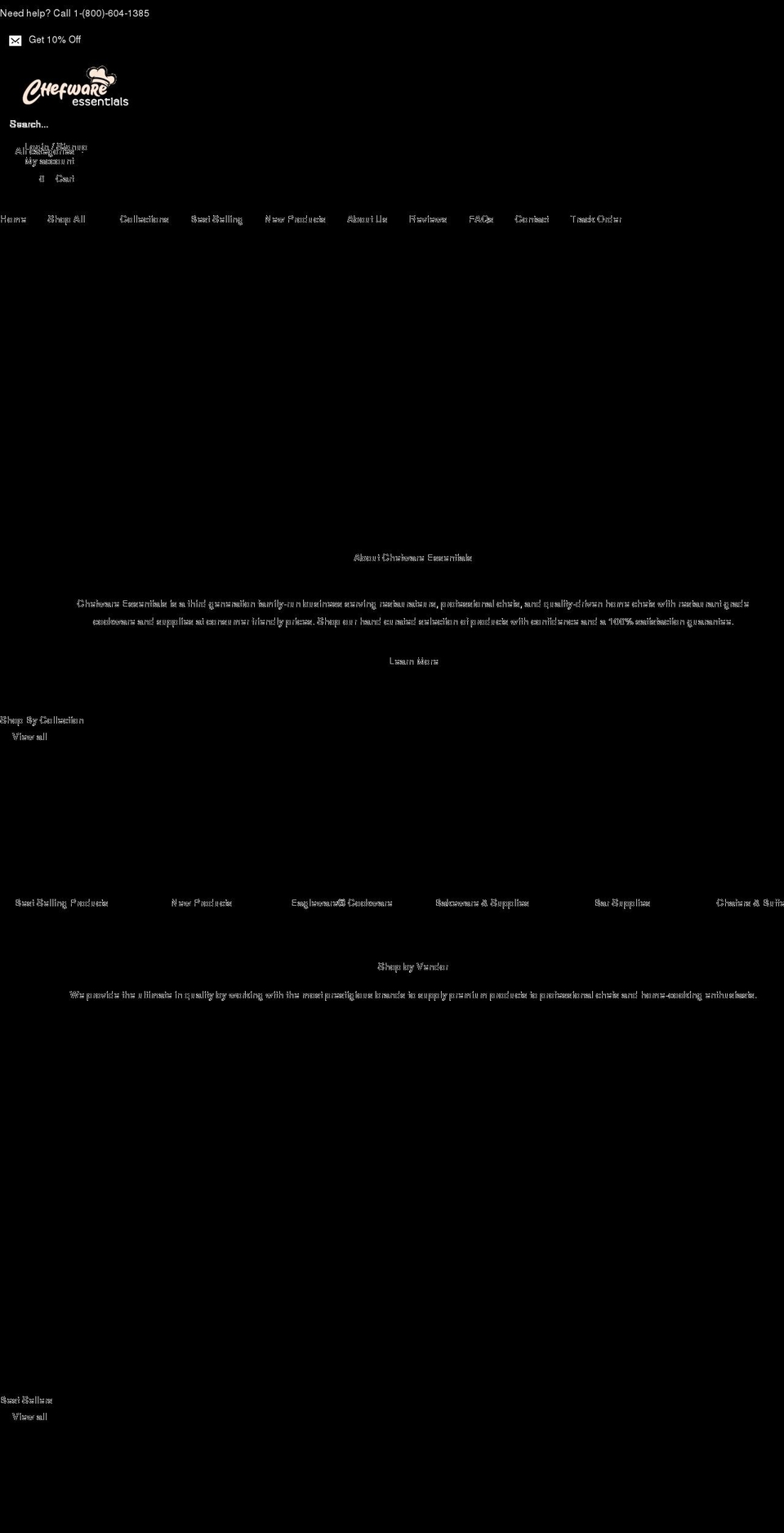 chefwareessentials.com shopify website screenshot