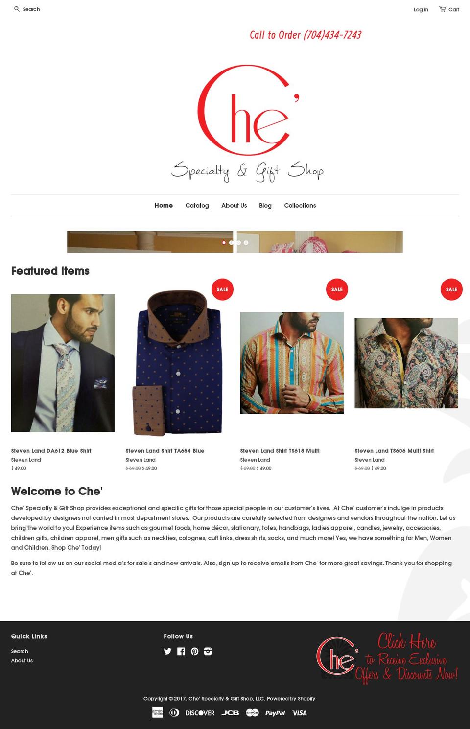 chegifts.com shopify website screenshot