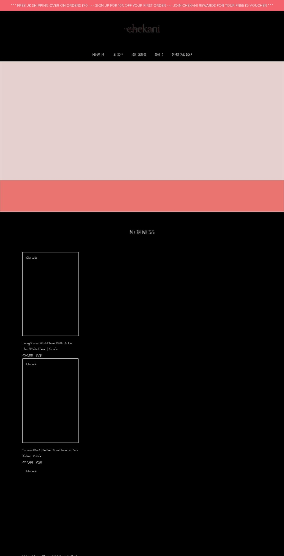 chekani.com shopify website screenshot