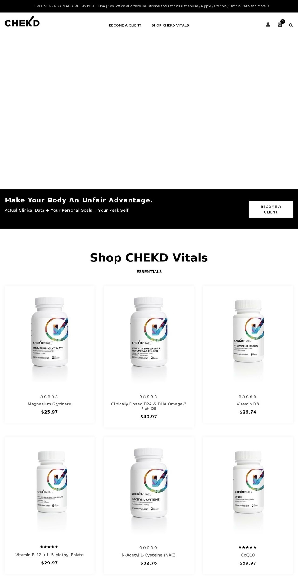 chekd.com shopify website screenshot