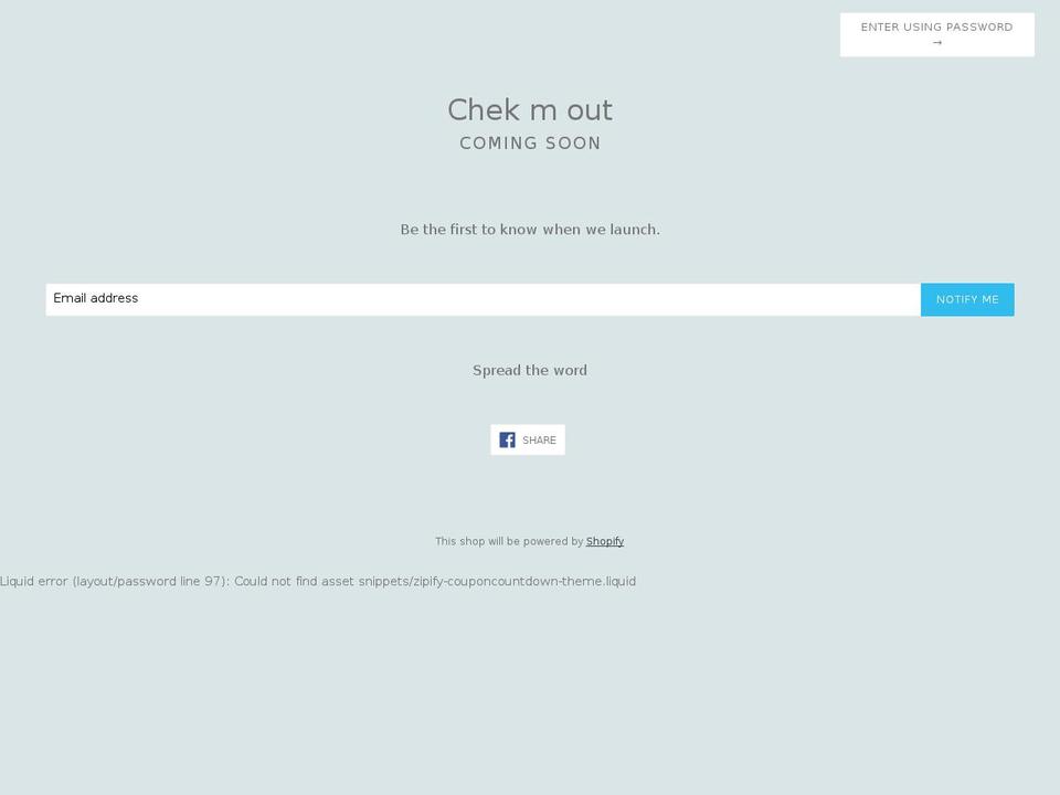 chekmout.com — Shopify storefront screenshot