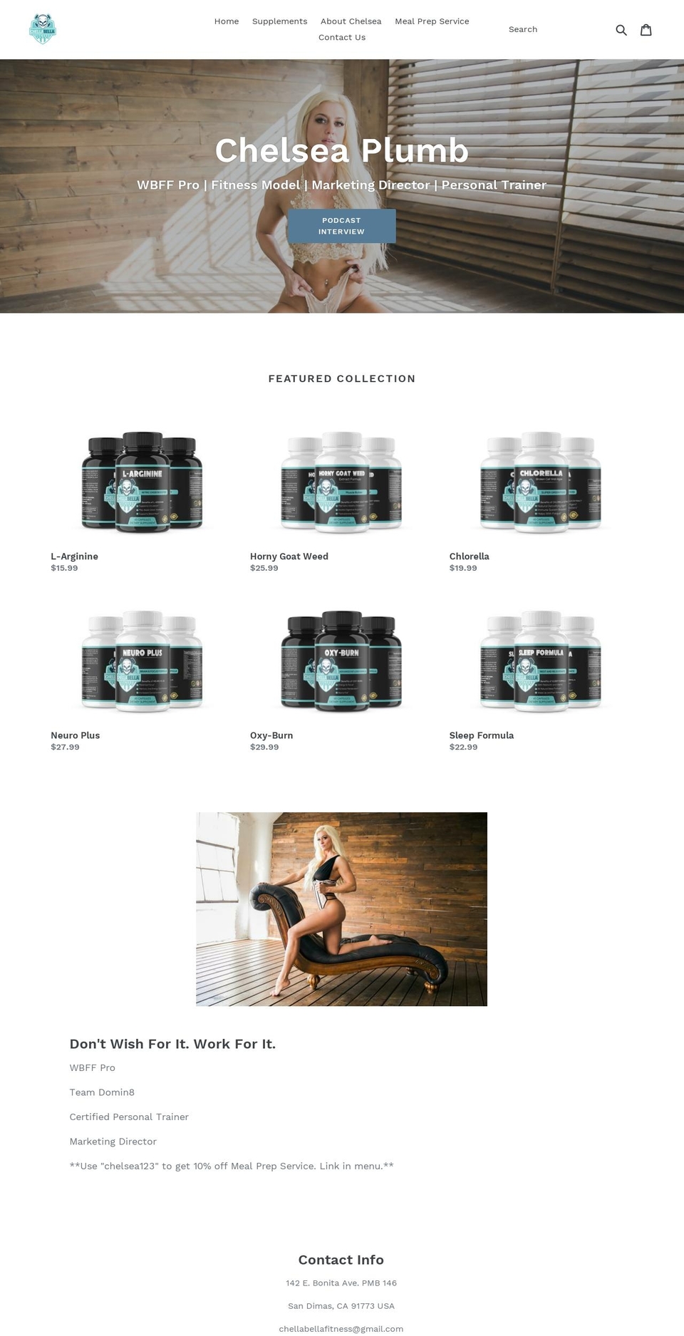 chellabellafitness.com shopify website screenshot