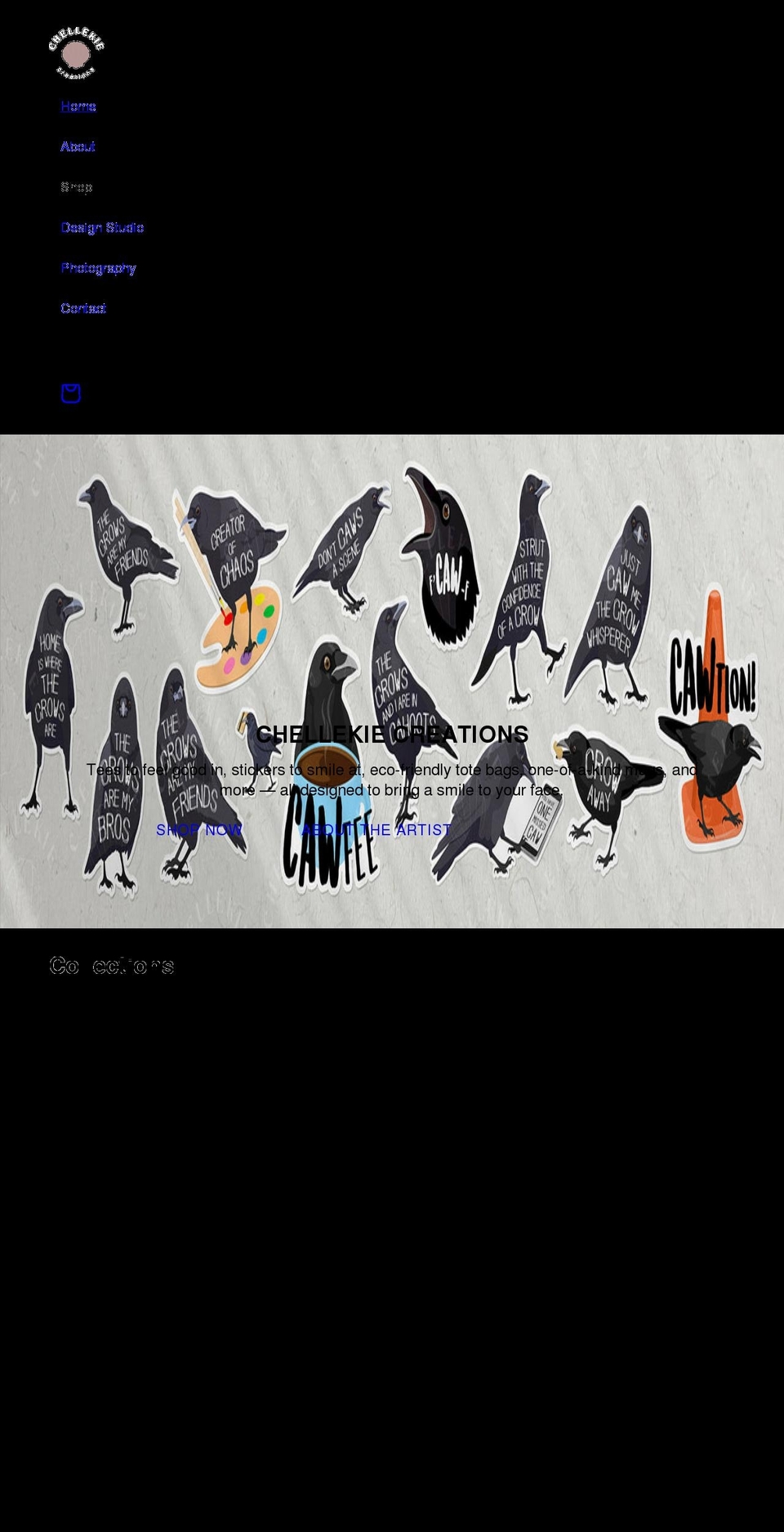 chellekiecreations.com shopify website screenshot
