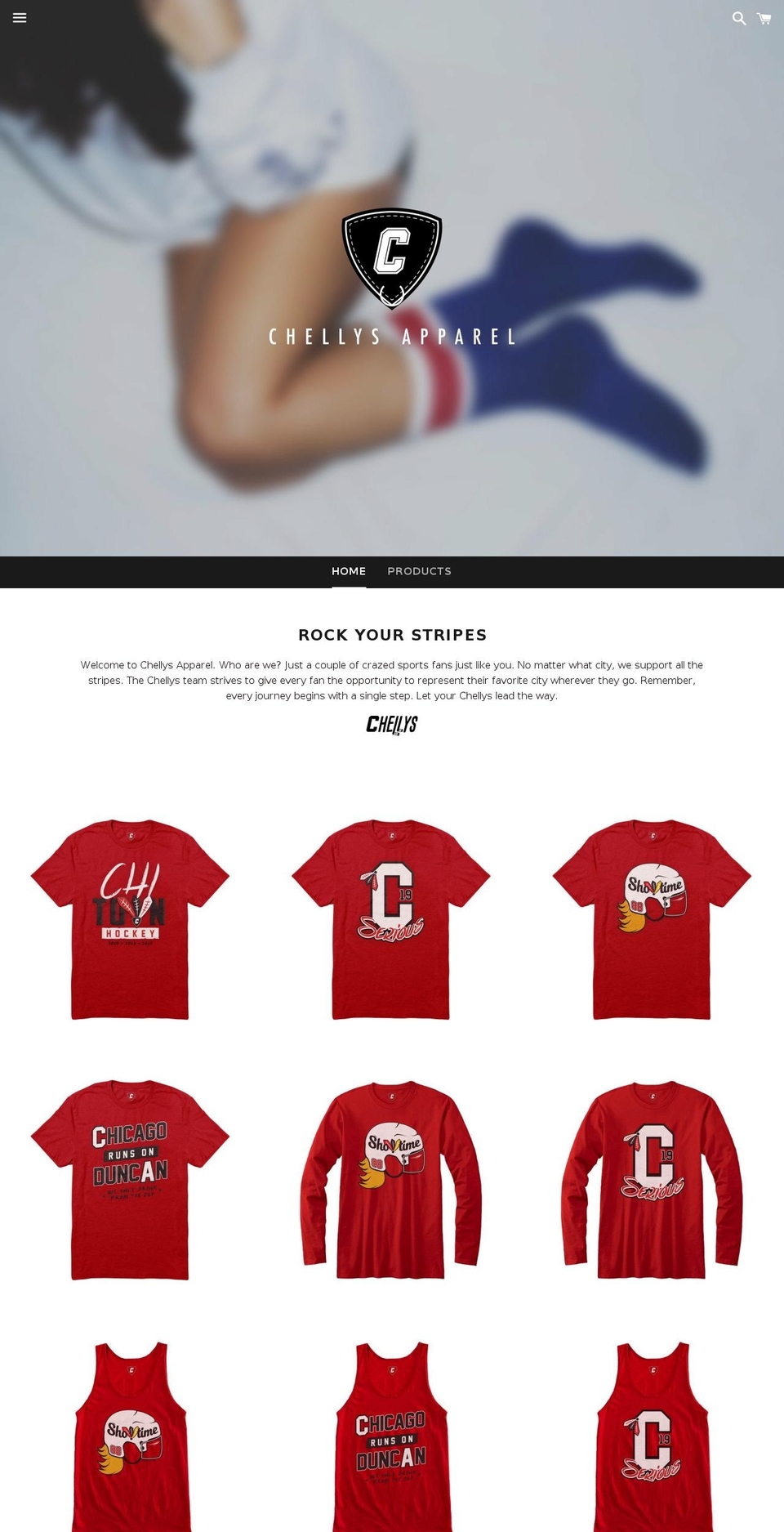 chellysapparel.com shopify website screenshot