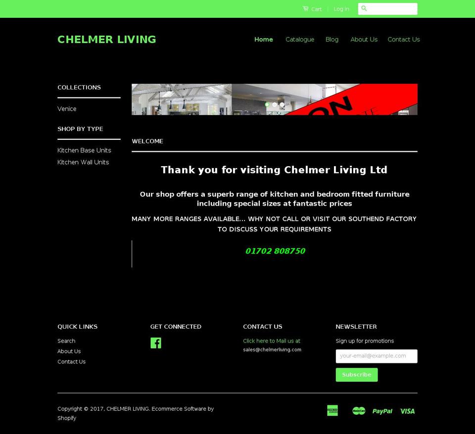 chelmerliving.com shopify website screenshot