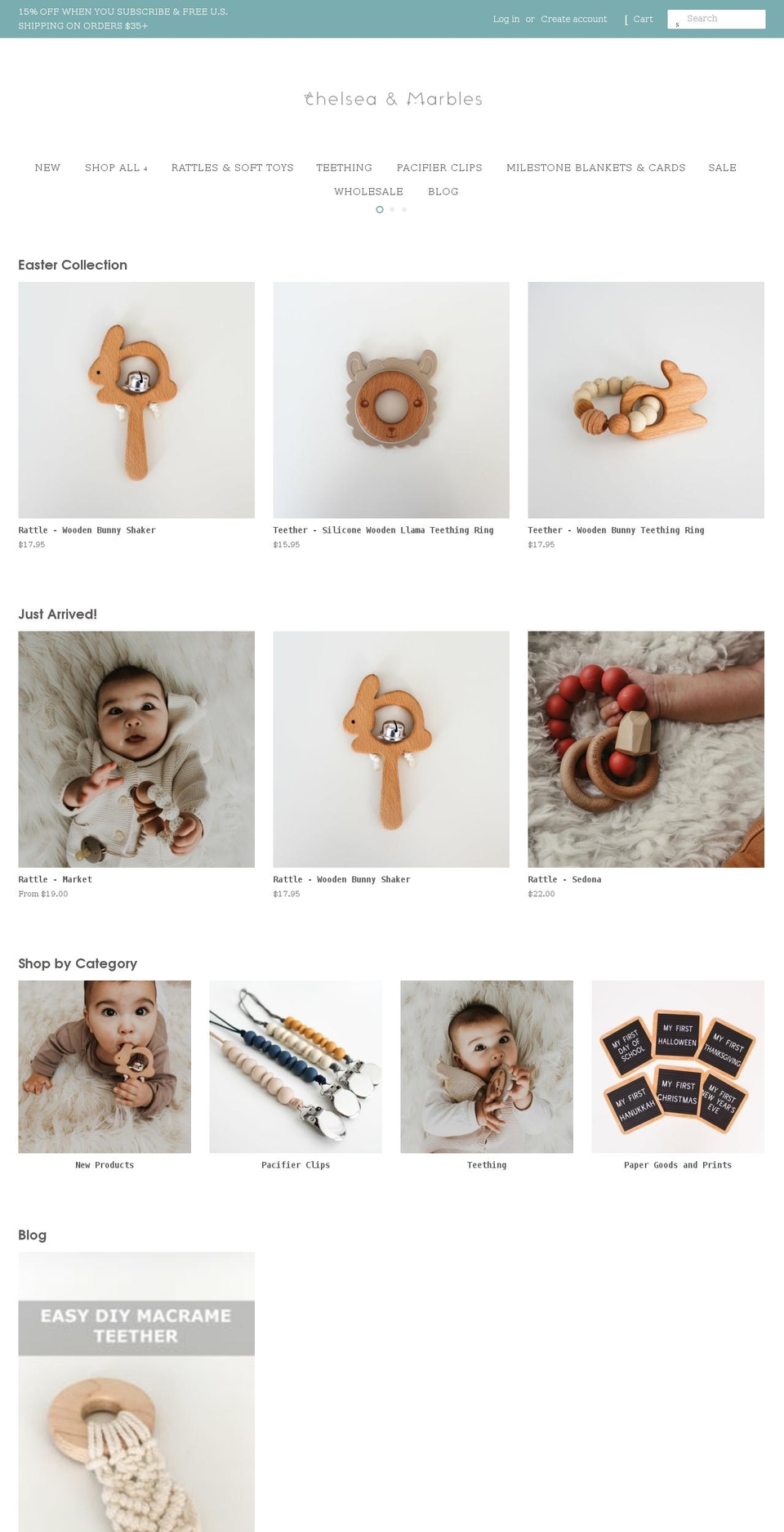 chelseaandmarbles.com shopify website screenshot
