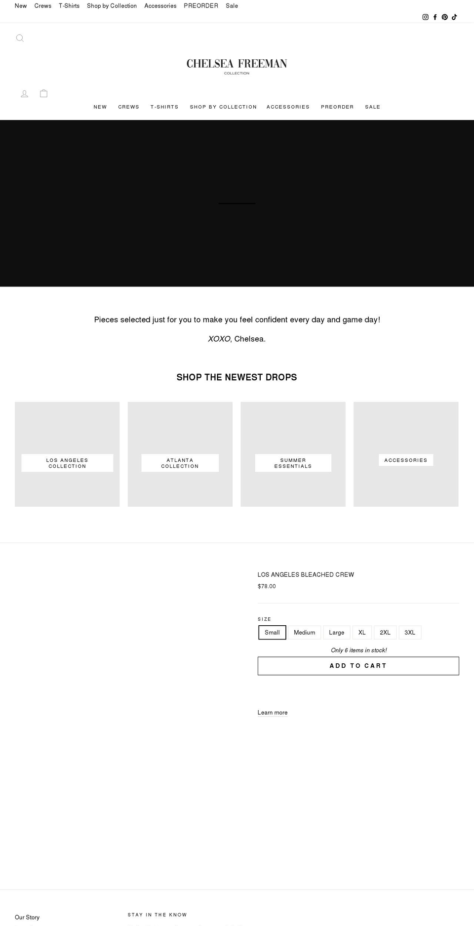 chelseafreemancollection.com shopify website screenshot