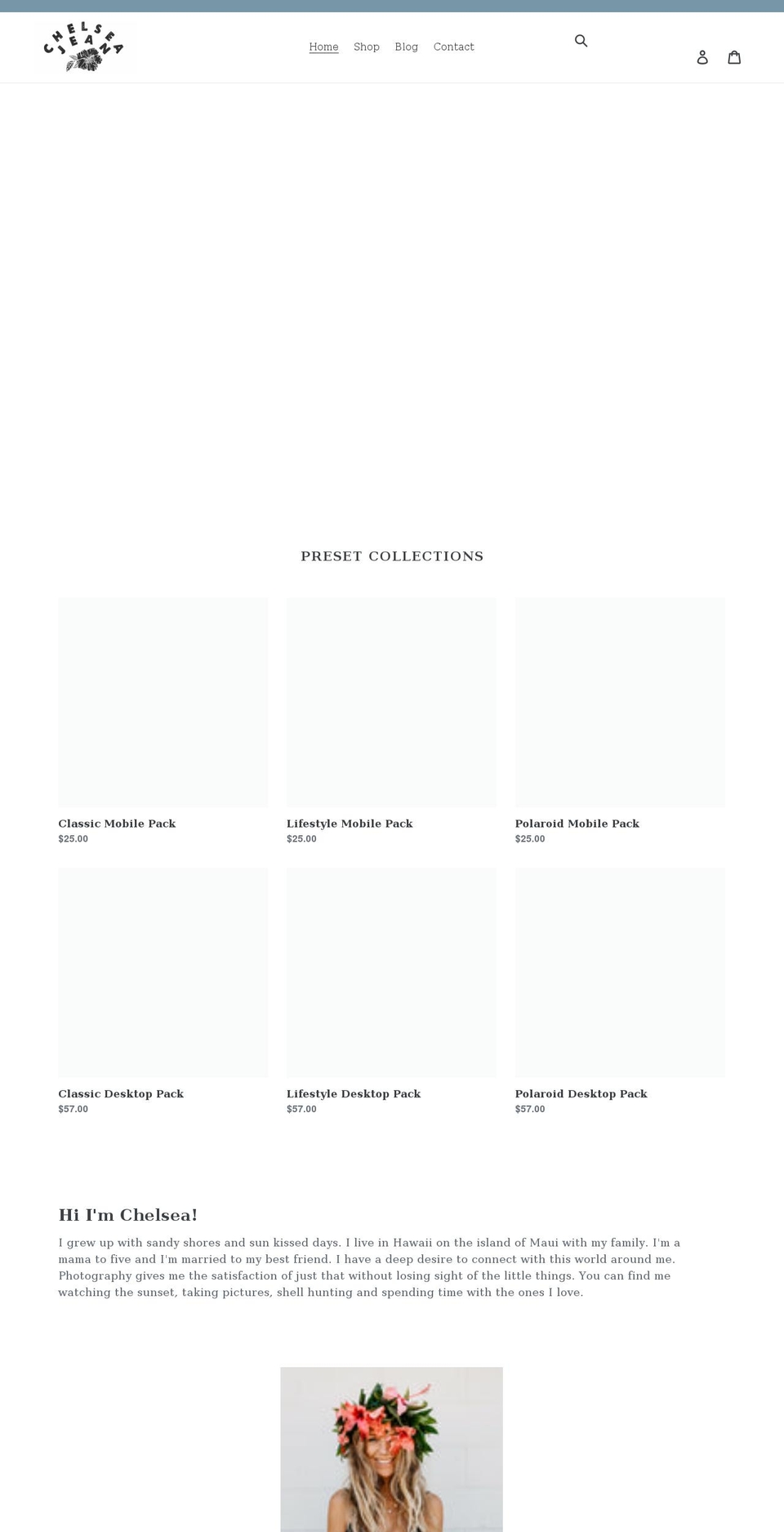 chelseajean.com shopify website screenshot