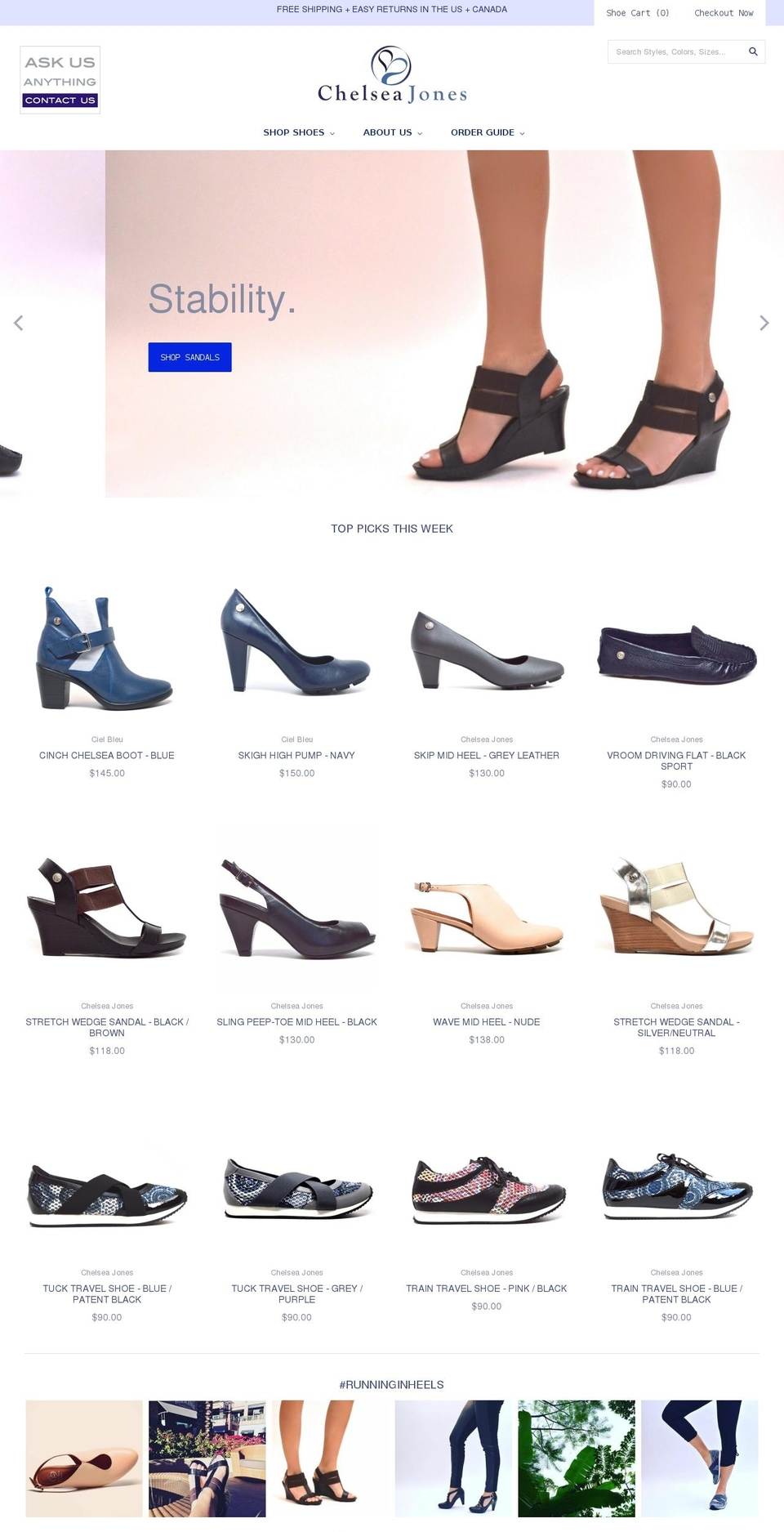 chelseajones.com shopify website screenshot