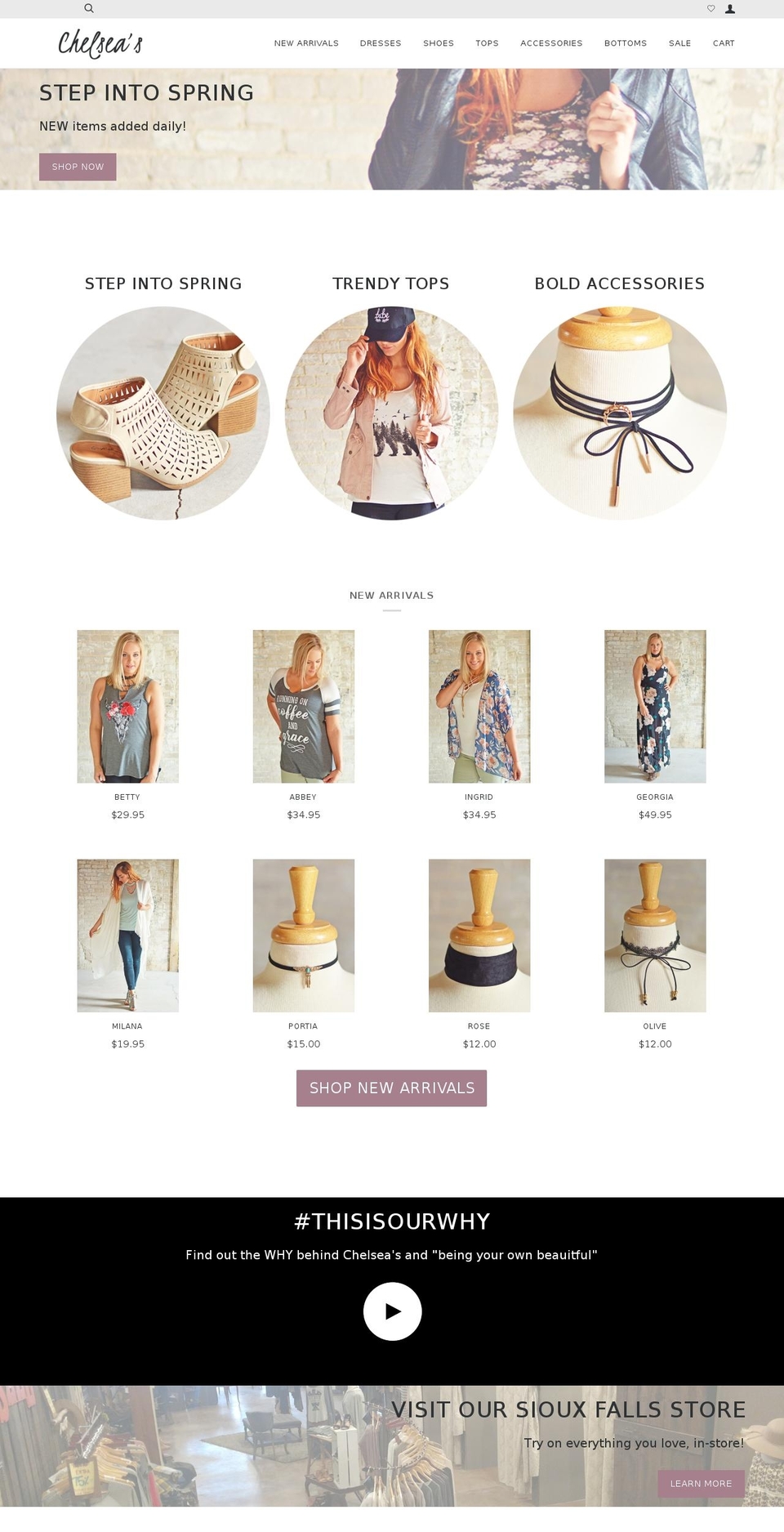 chelseas.com shopify website screenshot