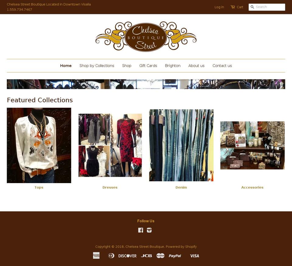 chelseastreetboutique.org shopify website screenshot