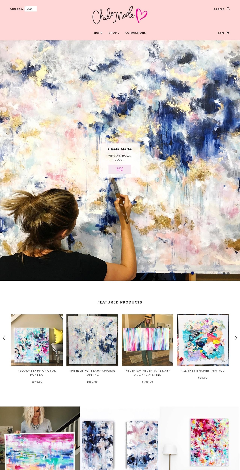 chelsmade.com shopify website screenshot