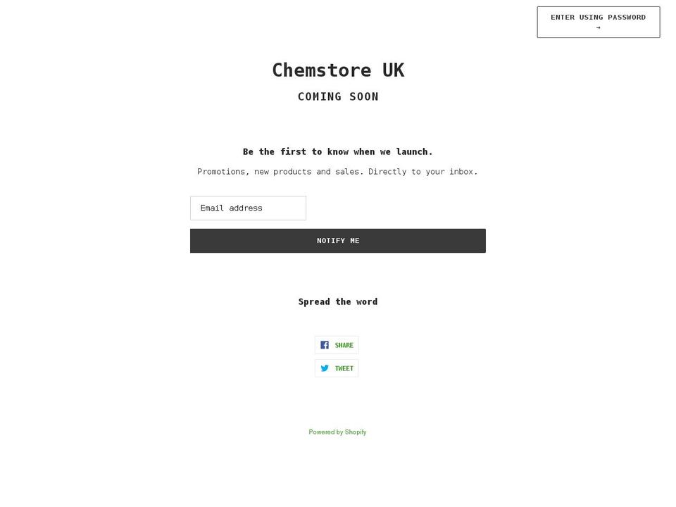 chem-eshop.co.uk shopify website screenshot