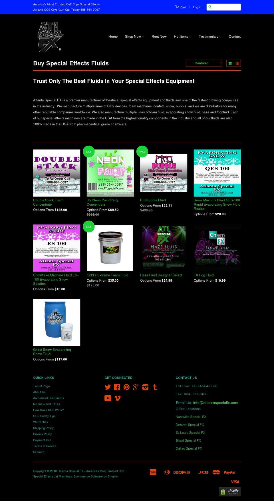 chemfxsolutions.com — Shopify storefront screenshot