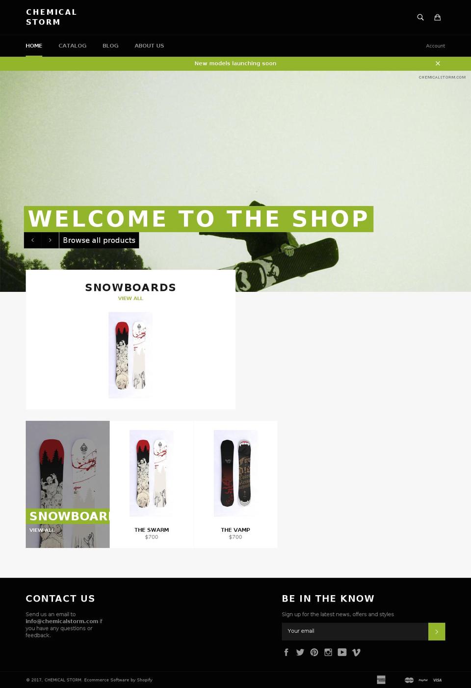 chemicalstorm.com shopify website screenshot