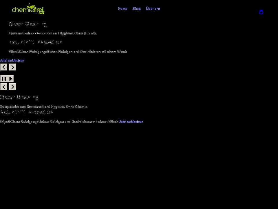 chemiefrei.com shopify website screenshot