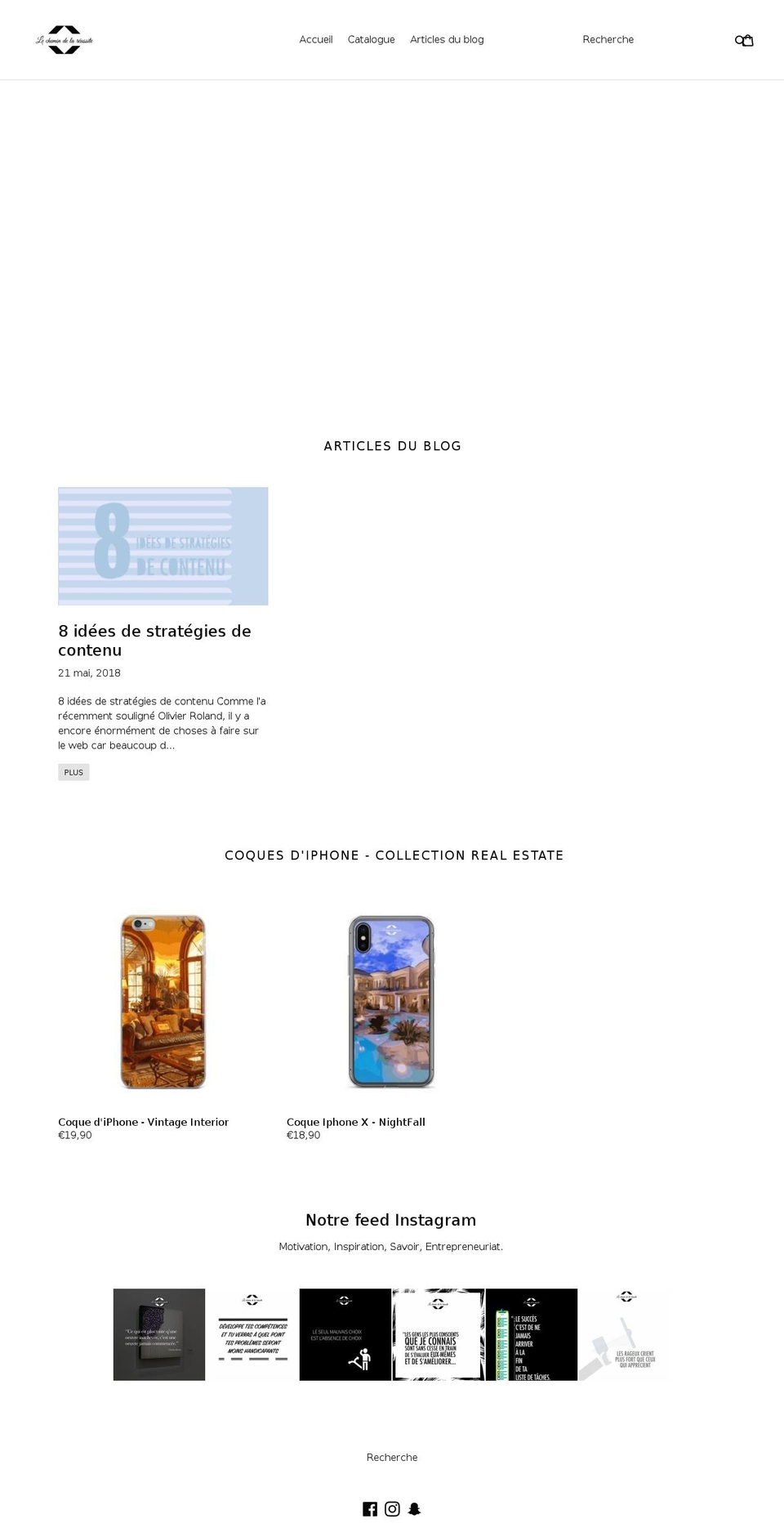 cheminreussite.com — Shopify storefront screenshot