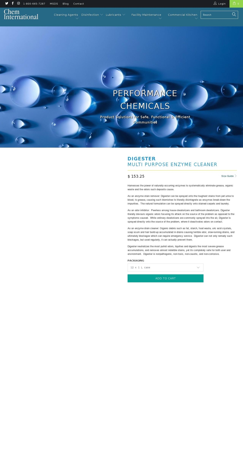cheminternational.com shopify website screenshot