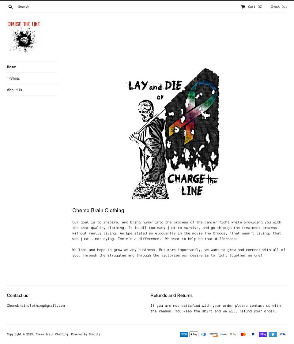 chemobrainclothing.com shopify website screenshot