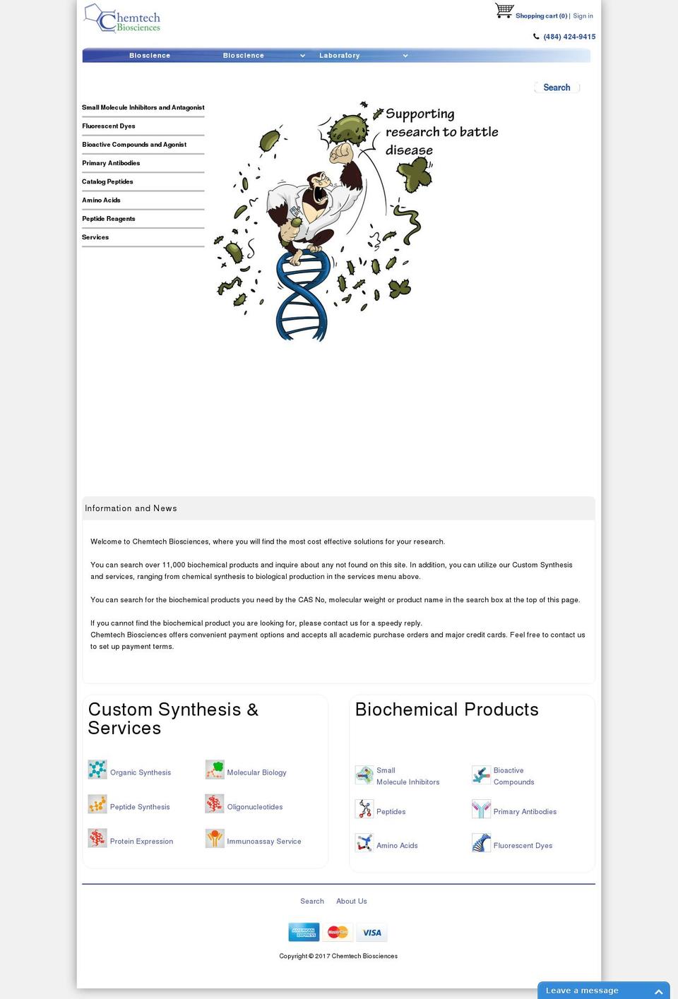 chemtechbio.com shopify website screenshot