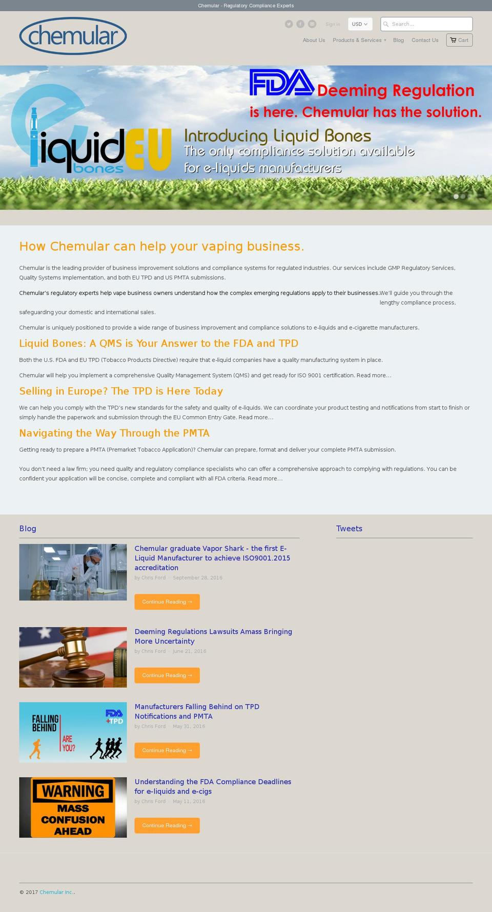 chemular.com shopify website screenshot