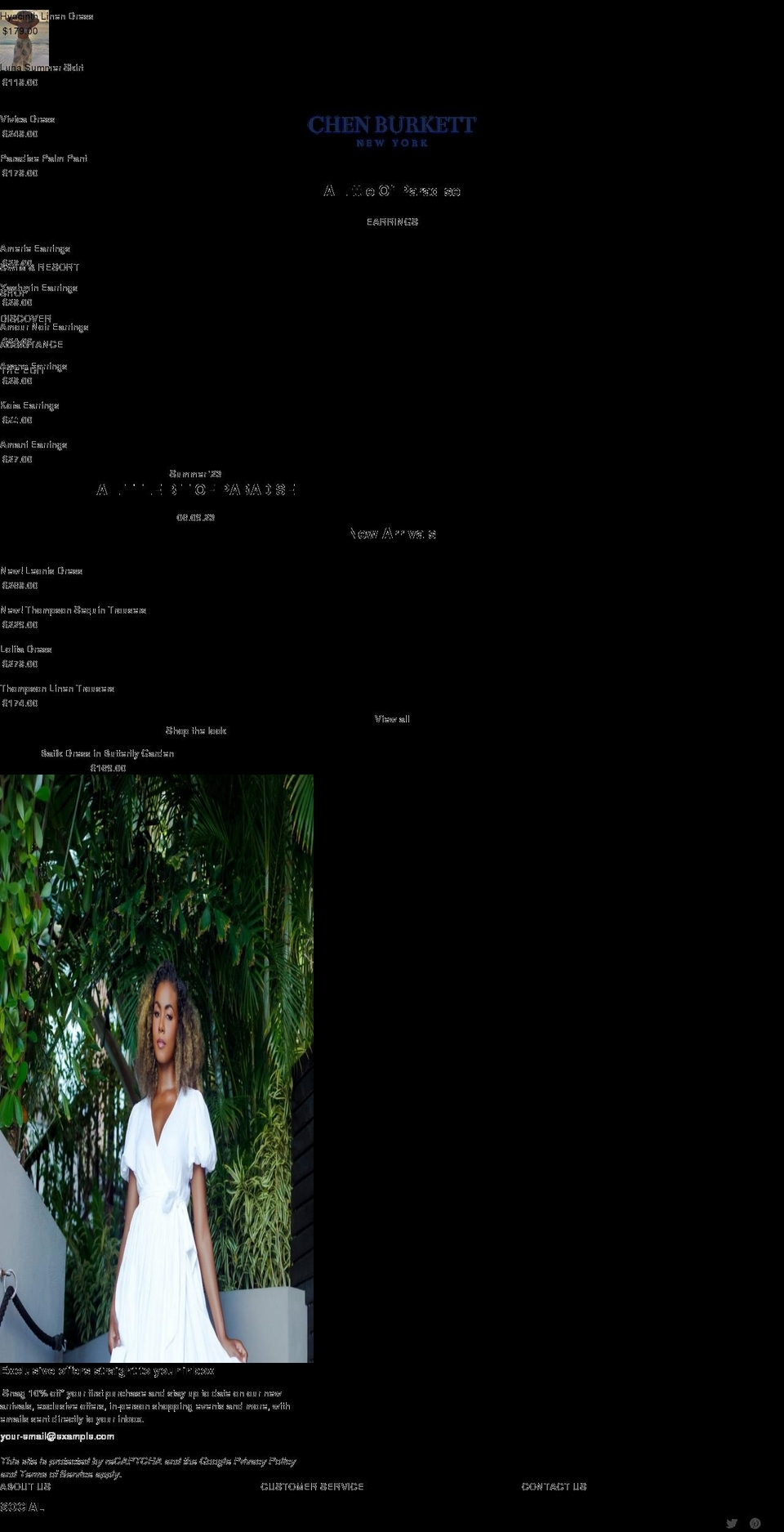 chenburkett.com shopify website screenshot