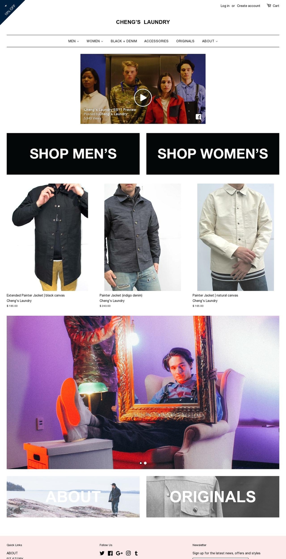 chengslaundry.com shopify website screenshot