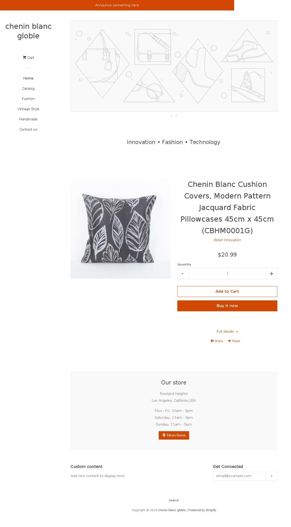 cheninblanc.us shopify website screenshot