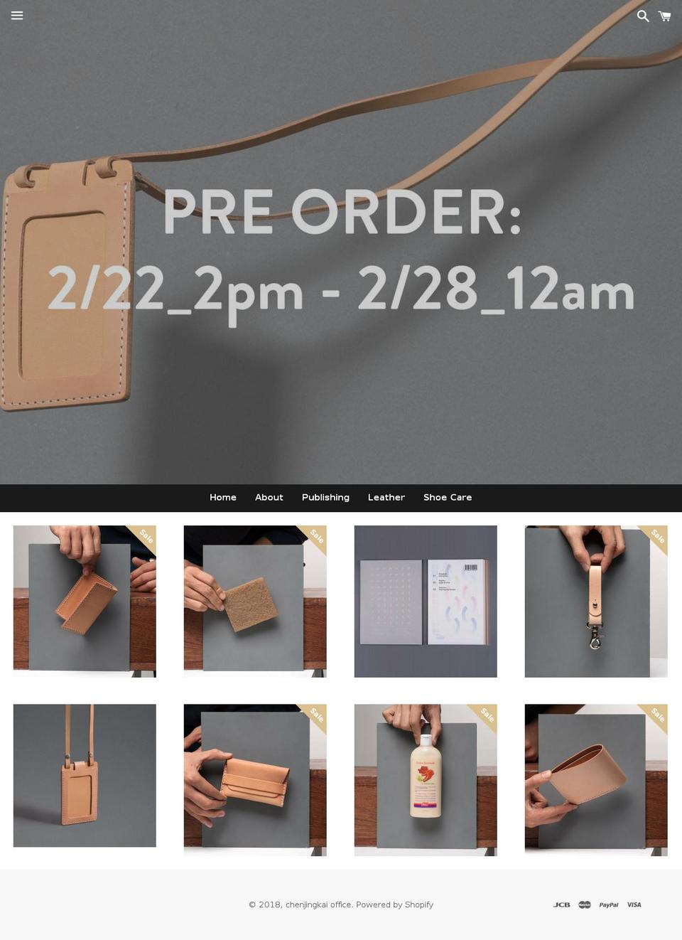 chenjingkaioffice-eshop.com — Shopify storefront screenshot