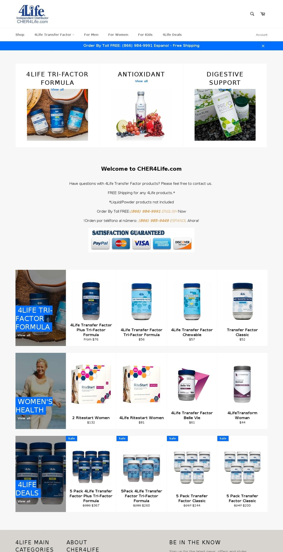 cher4life.com shopify website screenshot