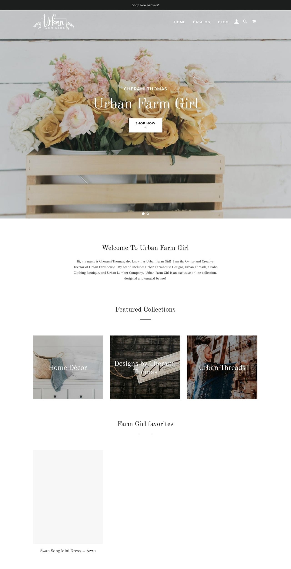 cheramithomas.com — Shopify storefront screenshot