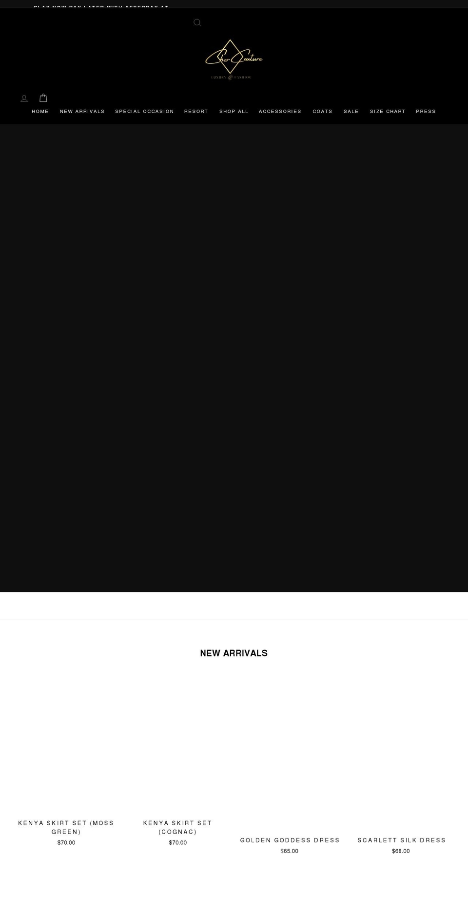 chercouture.com shopify website screenshot