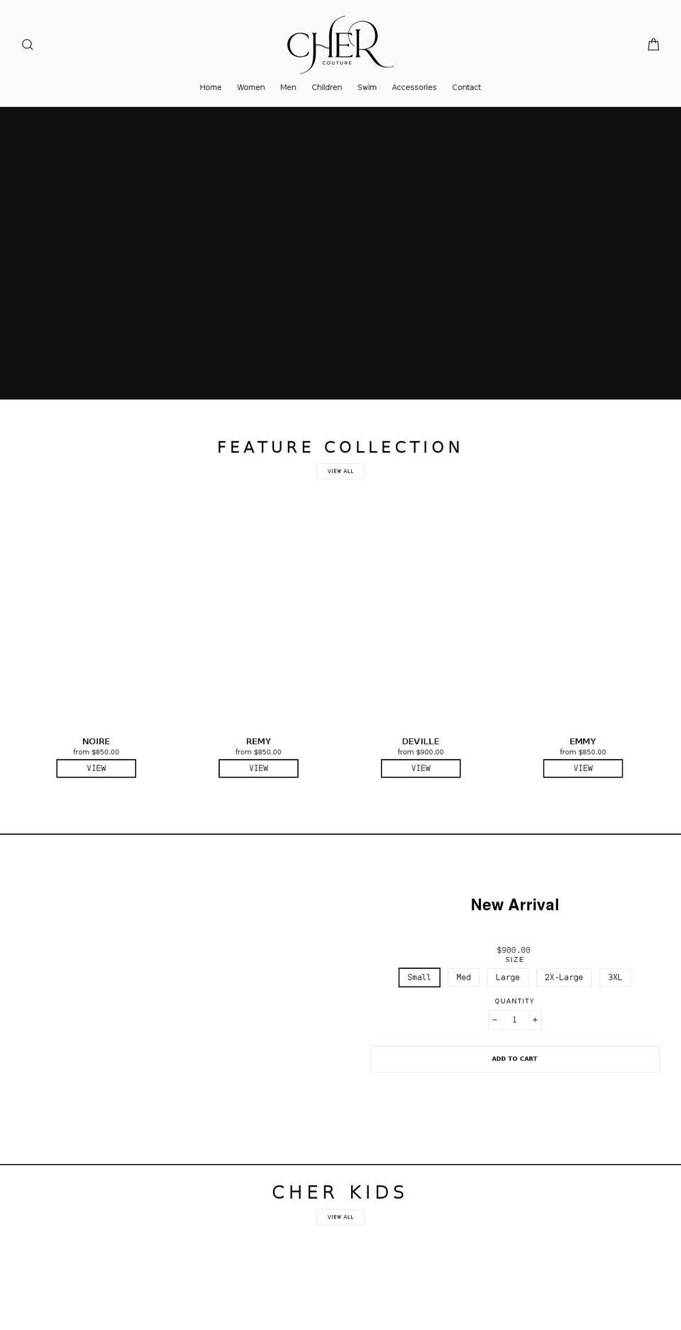 chercoutureboutique.com shopify website screenshot