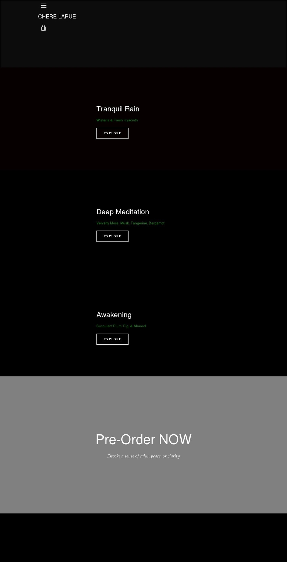 cherelarue.com shopify website screenshot