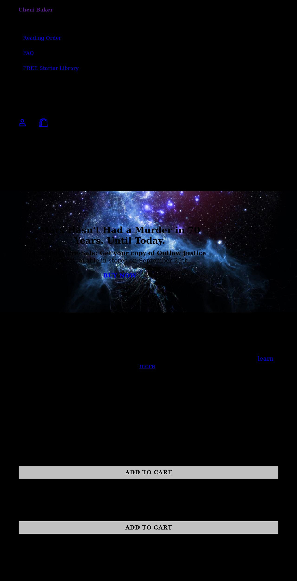 cheribaker.com shopify website screenshot